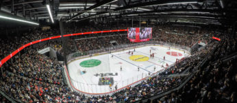 Match du Lausanne Hockey Club (LHC) a la Vaudoise arena.